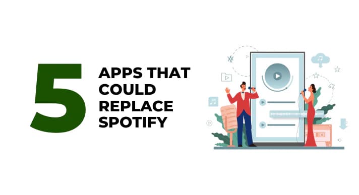 A thumbnail image of a blog about 5 apps that could replace Spotify