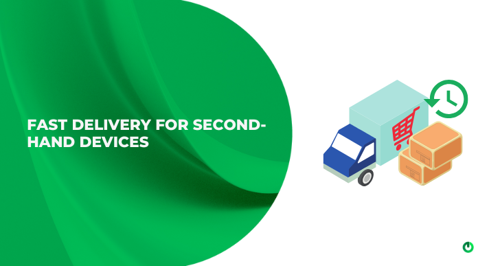 A thumbnail image of an article about "Fast Delivery for Second-Hand Devices"