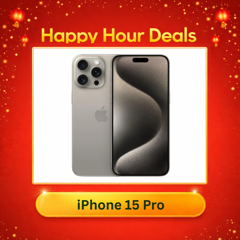 iPhone 15 Pro + 3 Months Warranty: Happy Hour
