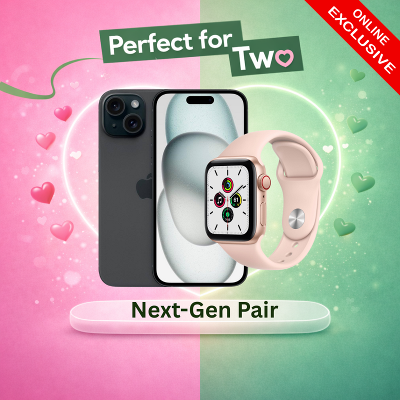 Next-Gen Pair Bundle: iPhone 15 Plus 256gb + Watch Series 6 (GPS) 40mm/44mm