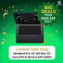 MacBook Pro 16" M3 Max 14-Core CPU & 30-Core GPU (2023): Flash Deals