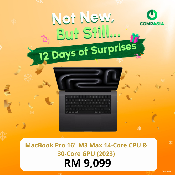 MacBook Pro 16" M3 Max 14-Core CPU & 30-Core GPU (2023): 12 Days Special