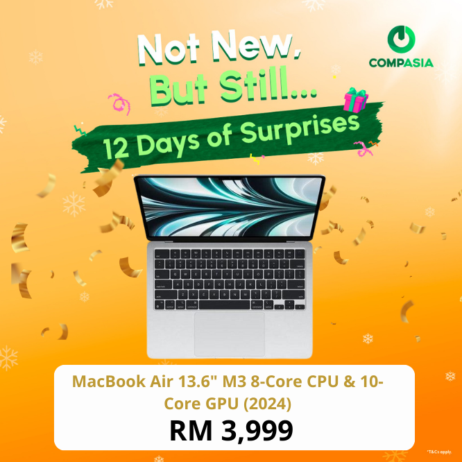 MacBook Air 13.6" M3 8-Core CPU & 10-Core GPU (2024): 12 Days Special